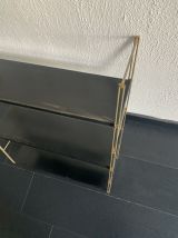 Etagère vintage 1960 String murale noir doré - 58 x 49 cm