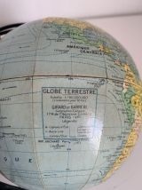 Globe vintage 1960 terrestre Girard Barrère - 23 cm