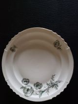 6 assiettes à dessert porcelaine motif fleuri