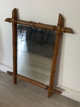 Miroir faux bambou années 60