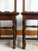 Trois chaises Lorraine 19ème siècle en bois 