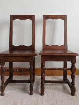 Trois chaises Lorraine 19ème siècle en bois 