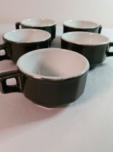 Tasses à café de Bistrot Vertes - Années 1950s