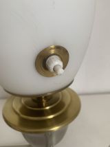 Lampe vintage 1960 tripode opaline design - 34 cm