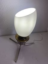 Lampe vintage 1960 tripode opaline design - 34 cm