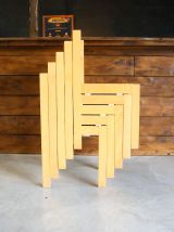 Lot de 5 chaises en bois Baumann.