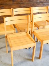 Lot de 5 chaises en bois Baumann.