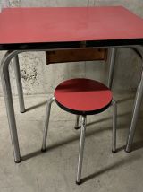 Bureau et tabouret en formica années 60