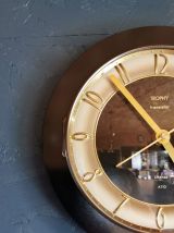 Horloge formica vintage pendule murale silencieuse Trophy