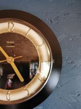 Horloge formica vintage pendule murale silencieuse Trophy