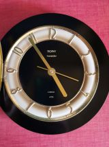 Horloge formica vintage pendule murale silencieuse Trophy