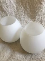 Lot 2 abat-jour opaline vintage