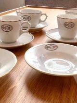 3 soucoupes de l'Orient-Express en porcelaine