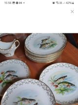 Service a poisson porcelaine de Limoges 