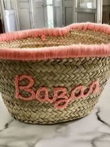 Panier ou corbeille "Bazar" corail