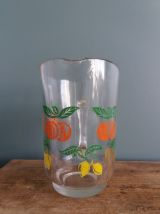 Pichet en verre orange citron