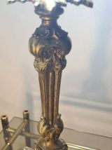 lampe bronze de bureau  fin 19eme siecle1880 avec opaline  4