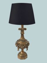 Grand pied de lampe en bois