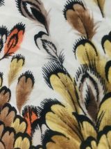 Foulard vintage plumes multicolores