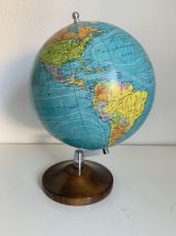 Globe vintage 1985 terrestre Taride bois - 37 cm