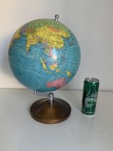 Globe vintage 1985 terrestre Taride bois - 37 cm