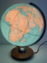 Globe vintage 1960 terrestre JRO Verlag bois PVC - 43 cm