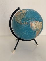 Globe vintage 1976 terrestre tripode Taride - 27 cm