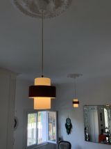 Paire suspension vintage 1960 Louis Kalff "Lierre" Philips c