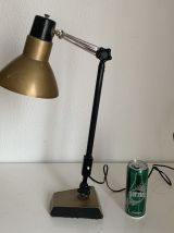 Lampe vintage 1950 industrielle Super Chrome champagne - 55 