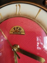 Horloge formica vintage pendule murale silencieuse FFR Morbi