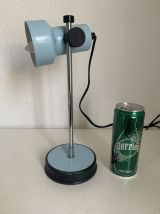 Lampe vintage 1960 bureau Veneta Lumi bleu ciel - 30 cm