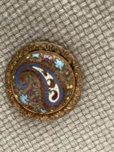 Broche ancienne émaillée