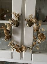 Couronne de mariée fleurs tissu