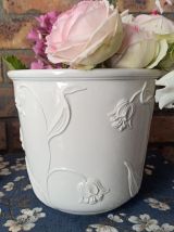 Cache pot vintage en céramique "danse du muguet"