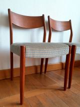 Paire de chaises scandinave en teck vintage 