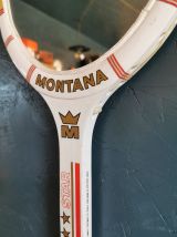 Miroir mural ovale bois raquette tennis vintage Montana