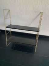 Etagère vintage 1960 String murale noir doré - 58 x 49 cm