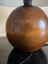 Lampe boule en bois