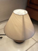 Lampe boule en bois