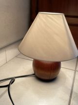 Lampe boule en bois