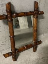 Miroir faux bambou années 60