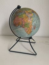 Globe vintage 1960 terrestre verre Perrina - 24 cm