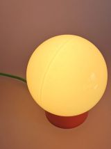 Lampe salon chevet bureau vintage opaline blanche "Orange"