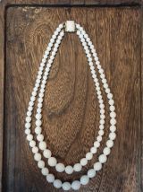 Ancien collier perles en verre