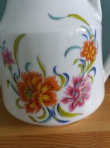 Cafetière théière en porcelaine décor floral 