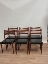 6 Chaises vintage Scandinaves 1960 Danemark