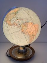 Globe terrestre vintage 1960 Verre JRO Verlag globus - 33 cm