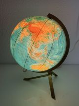 Globe terrestre vintage 1960 PVC JRO wechselbild - 34 cm