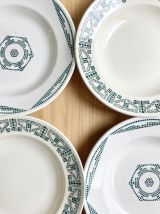 Mix 4 assiettes creuses Art Deco