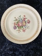 Assiettes Limoges fleurs 